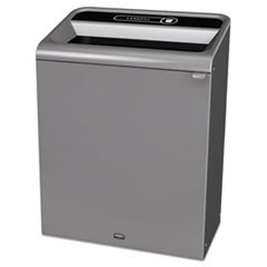 Configure Indoor Recycling Waste Receptacle, 45 gal, Metal, Gray